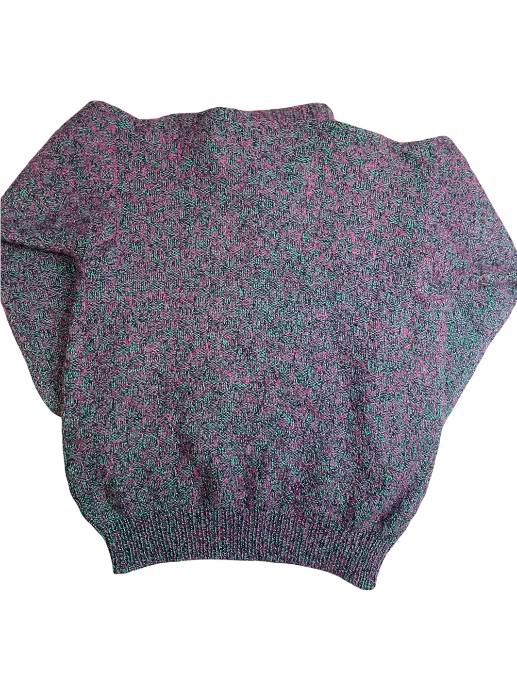 Wool Pullover „GreenViolettSilence“